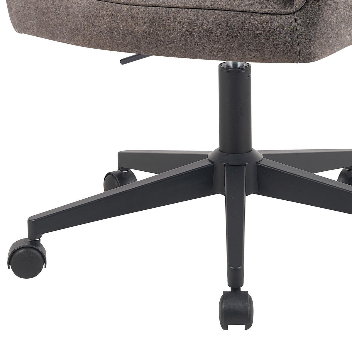 BÜROSTUHL Mika-Nika - Taupe/Schwarz, Textil/Metall (60/84/65cm) - DUBI Möbel