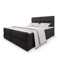 POSTEL BOXSPRING MULEN 160x200 cm, s matrací a úložným prostorem, černá - černá, kompozitní dřevo/textil (160/200cm) - MASSENO