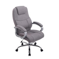 BÜROSTUHL SYDNEY Stoff 113x66x70 Grau Stoff Metall - Grau, Textil/Metall (66/113/70cm) - DELUKE