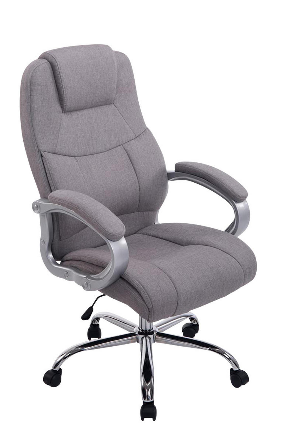 BÜROSTUHL SYDNEY Stoff 113x66x70 Grau Stoff Metall - Grau, Textil/Metall (66/113/70cm) - DELUKE
