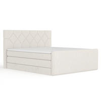 BOXSPRINGBETT Toma Beige 140/200 cm - Beige/Schwarz, Holz/Holzwerkstoff (140/200cm) - Maison de Reve