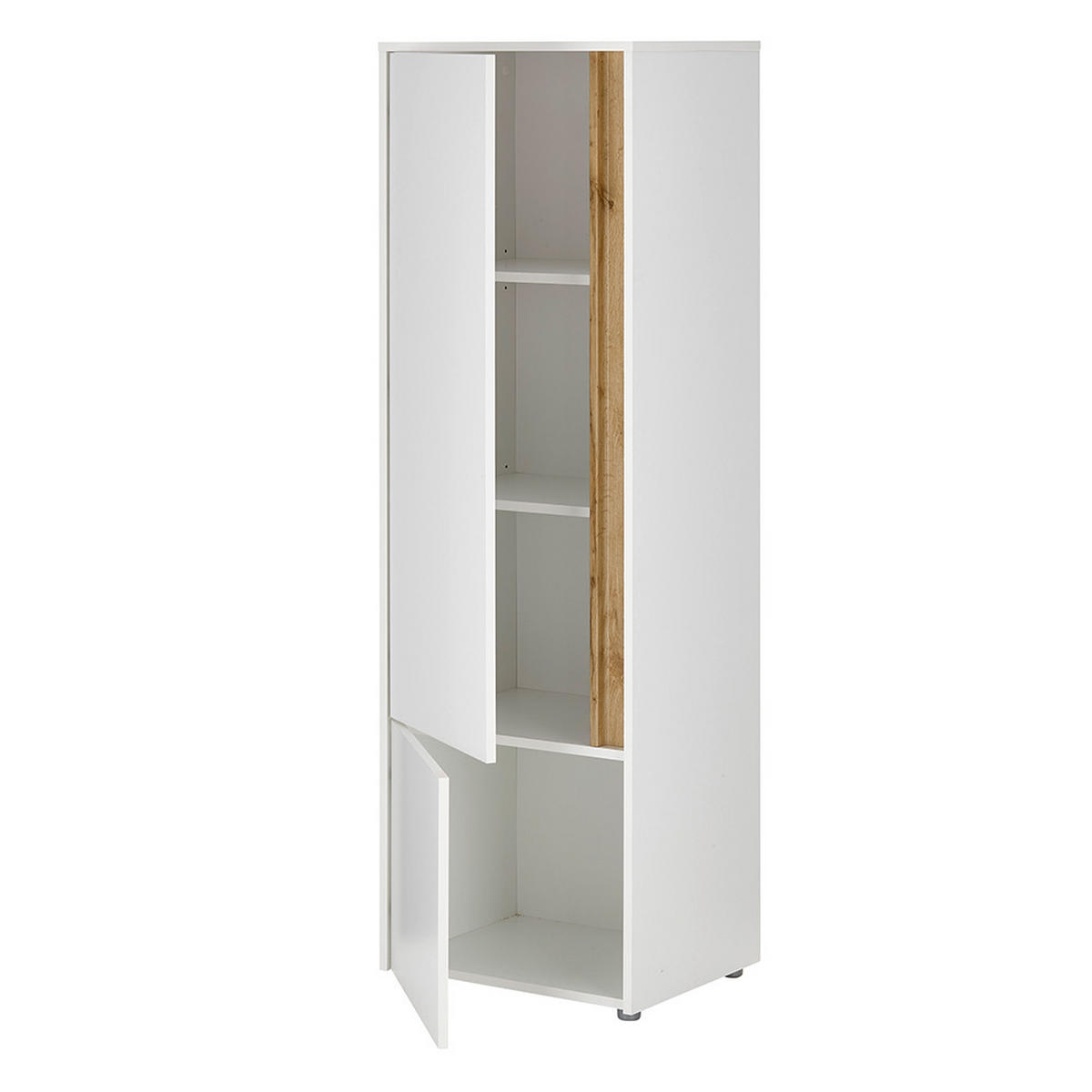 STAURAUMSCHRANK Crisp-61 - Weiß, Holzwerkstoff (50/157/40cm) - Lomado