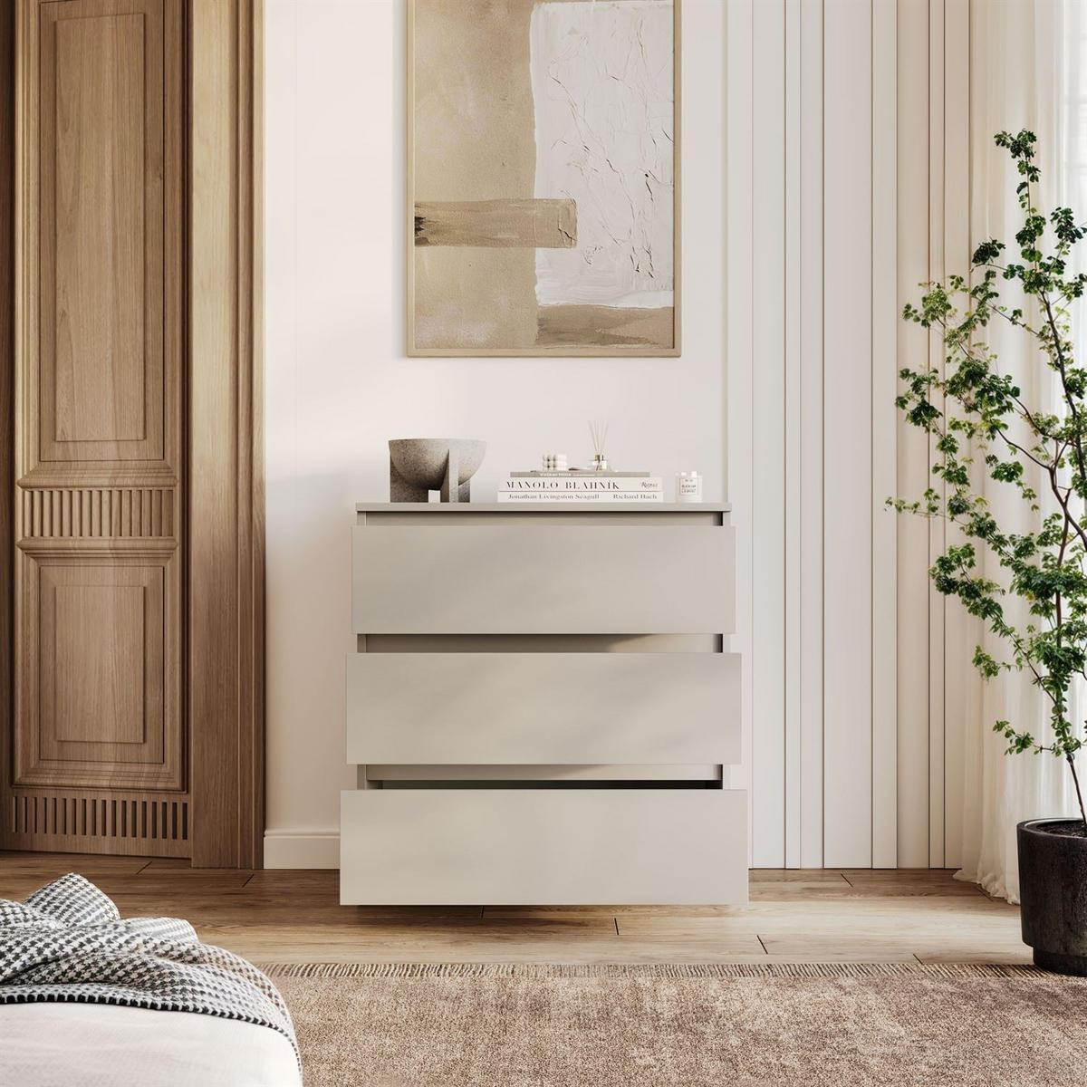 HIGHBOARD HANA M3 Kaschmir - Kaschmir, Holzwerkstoff (70/75/40cm) - Lookway