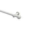 GARDINENSTANGEN-SET Platon Luino 360 cm (geteilt in 2 x 180 cm), 1-läufig (ohne Ringe), 20 mm Ø Weiß - Weiß, Metall (360cm) - INTERDECO