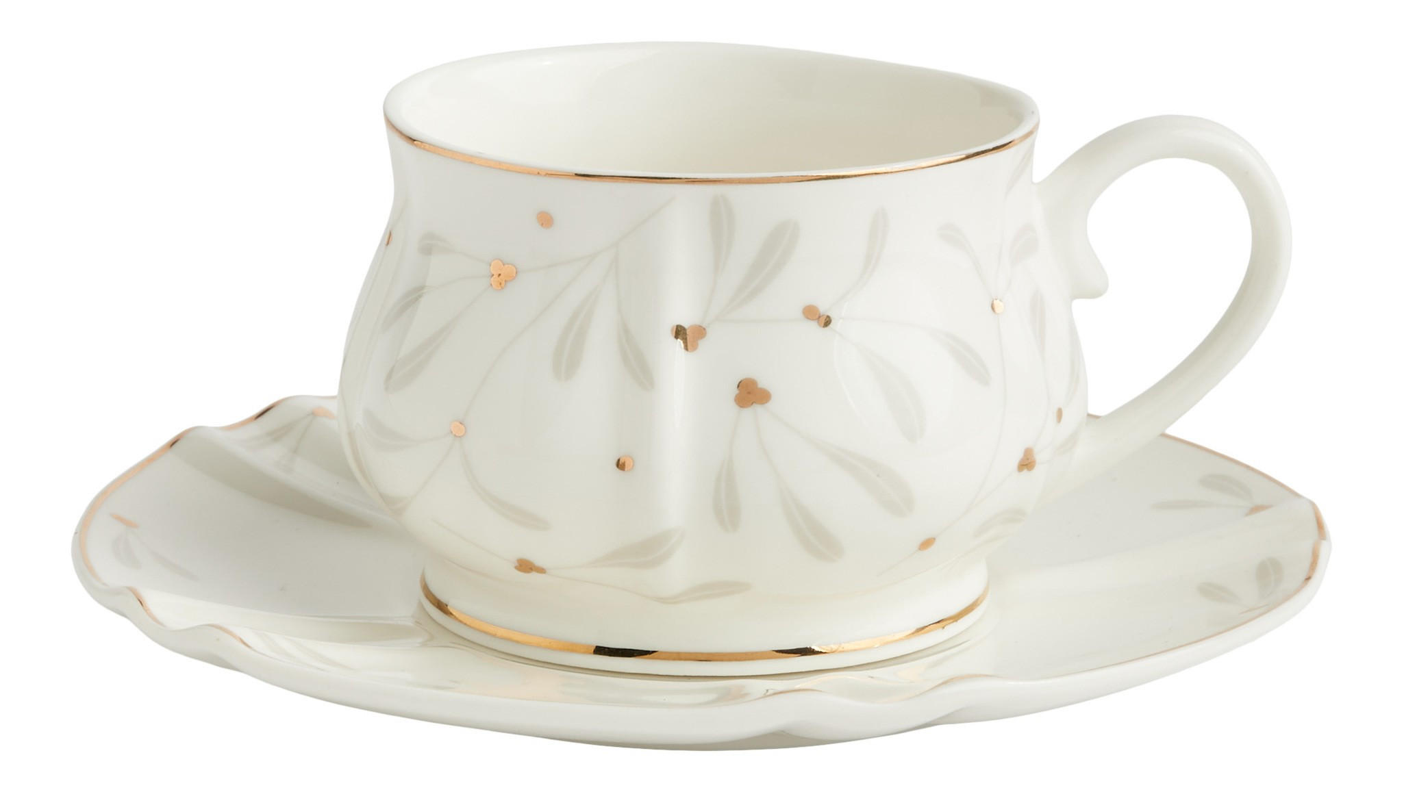 TASSE MIT UNTERTASSE Vischios - Multicolor, Keramik (0.21L) - home&you
