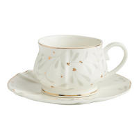 WEIHNACHTSTASSE Mit Untertasse VISCHIOS, Becher, Tasse, Kaffeetasse, Weihnachtsdeko, Winter Christmas, XMAS, Weihnachtsgeschenke - Multicolor, Keramik (0.21L) - home&you