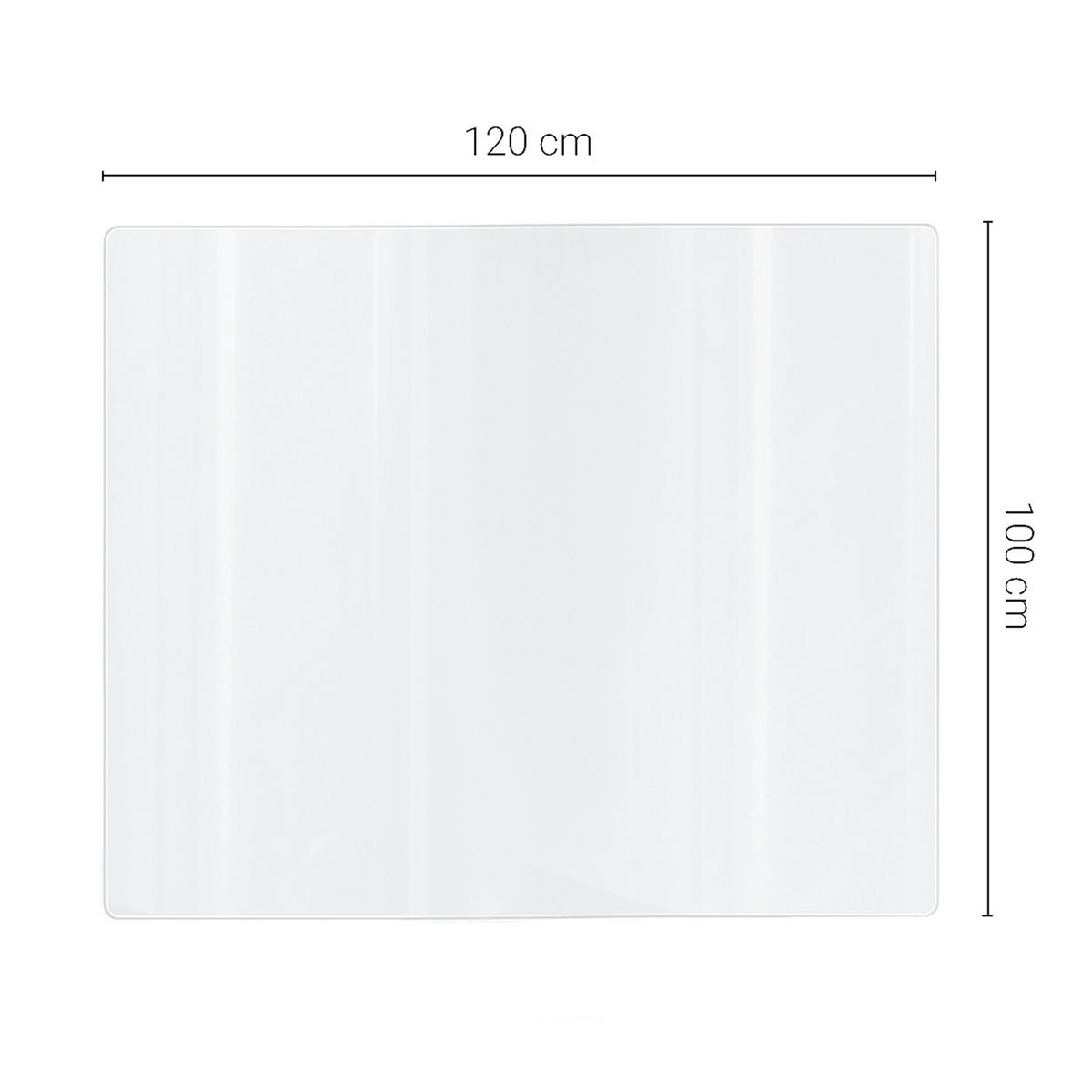 SCHUTZUNTERLAGE 120 x 100 cm – Transparente – Schutzmatte - Transparent, Kunststoff (0.2/100/120cm) - TULUP