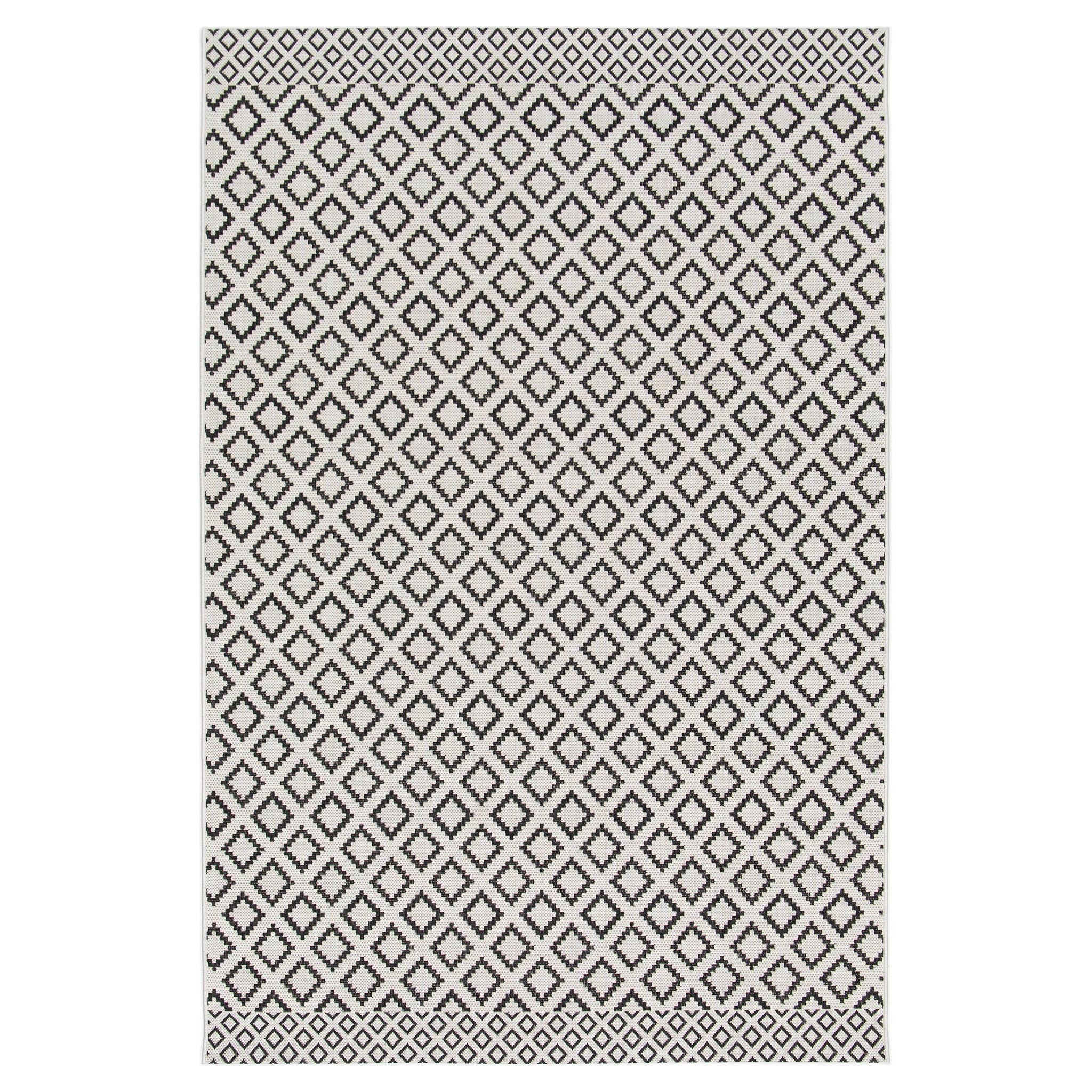 DESIGN Teppich für Innen und Außen schwarz - Schwarz, Textil (160/230cm) - AFK Living