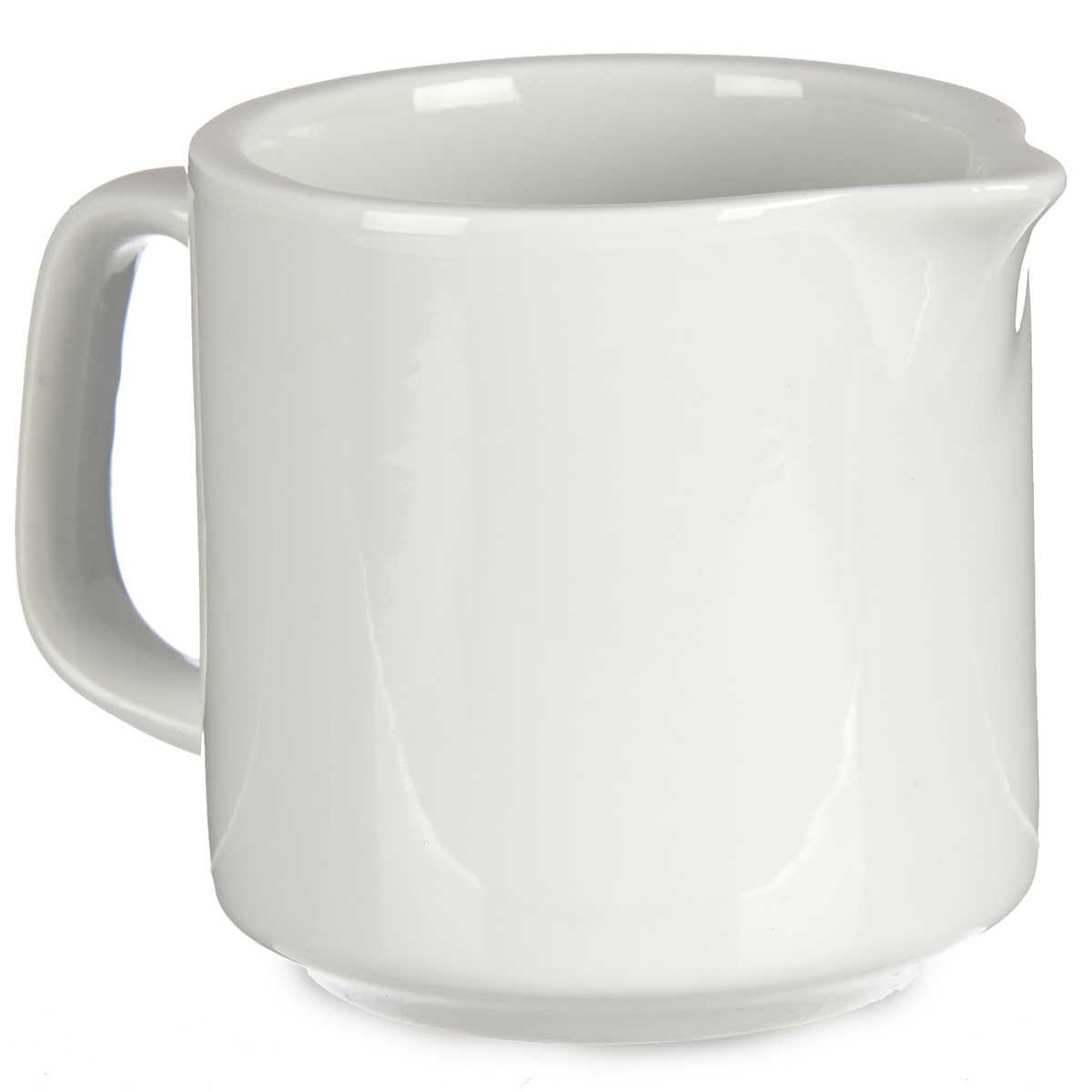 MILCHKANNE Porzellan 150 ml - Weiß, Keramik (9L) - Vessia