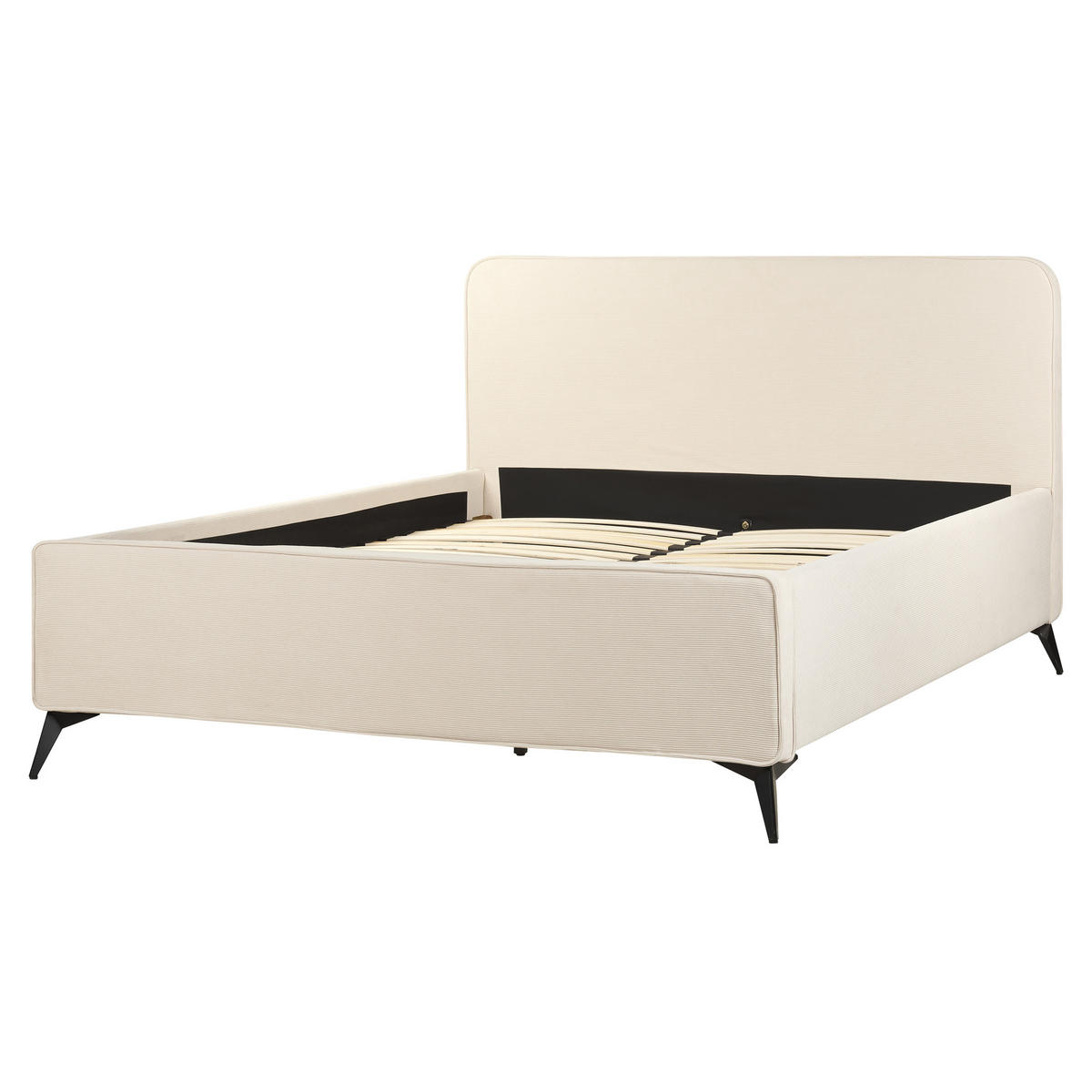 POLSTERBETT mit Lattenrost 160x200 cm Beige Valognes - Beige, Textil (160/200cm) - Beliani