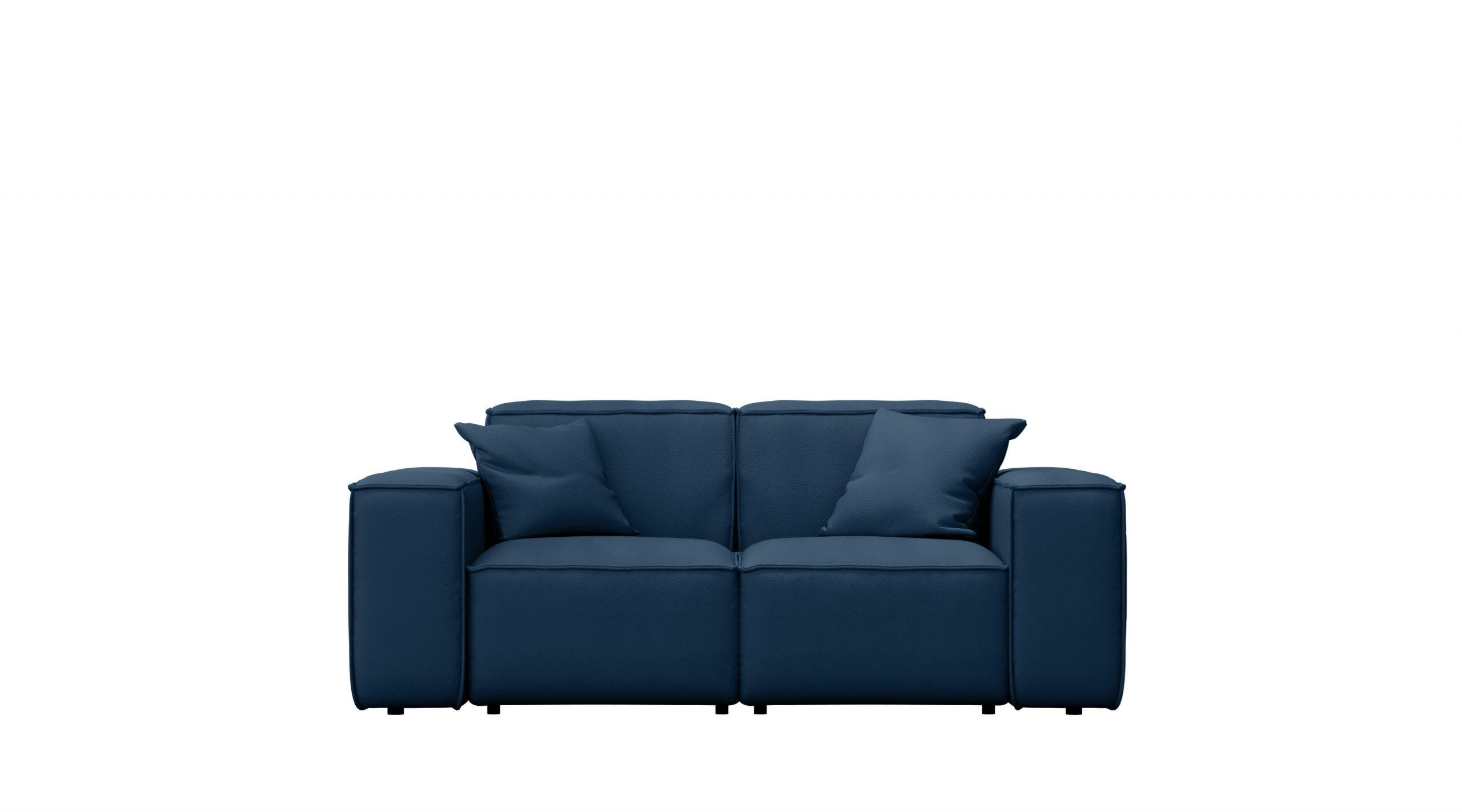 GARTENSOFA Gartenmöbel MALIBU 2 Sitzer Stoff Odyssey Marineblau - Blau, Holz (186/73/88cm) - Kaiser Möbel