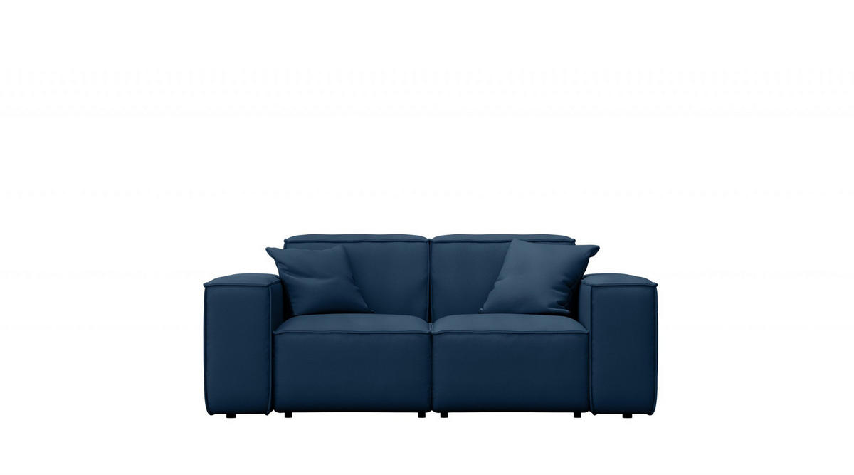 GARTENSOFA Gartenmöbel MALIBU 2 Sitzer Stoff Odyssey Marineblau - Blau, Holz (186/73/88cm) - Kaiser Möbel