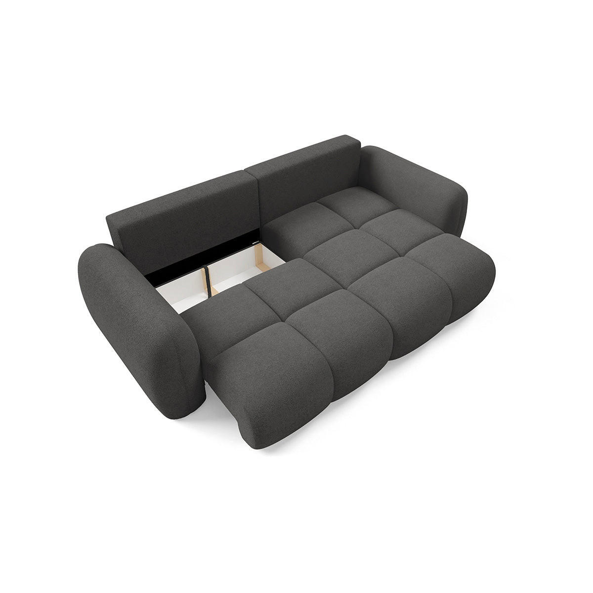 ECKSOFA Livio 3 Sitzplätze Dunkelgrau - Grau, Holz (270/165cm) - Petits-meubles