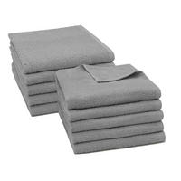 HANDTÜCHER, 10er-Set, 50x100 cm, 100% Baumwolle, Grau - Grau, Textil (50/100cm) - Zollner