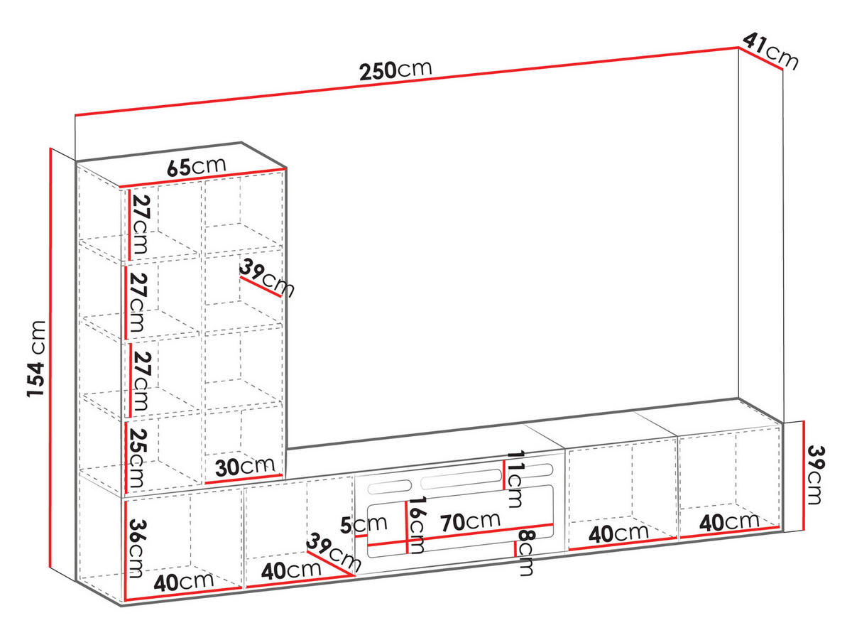 SET CAMERA DE ZI Tiwori cu Semineu - culoare lemn de nuc/negru, material plastic/compozit lemnos (250/156/41cm) - MIRJAN24