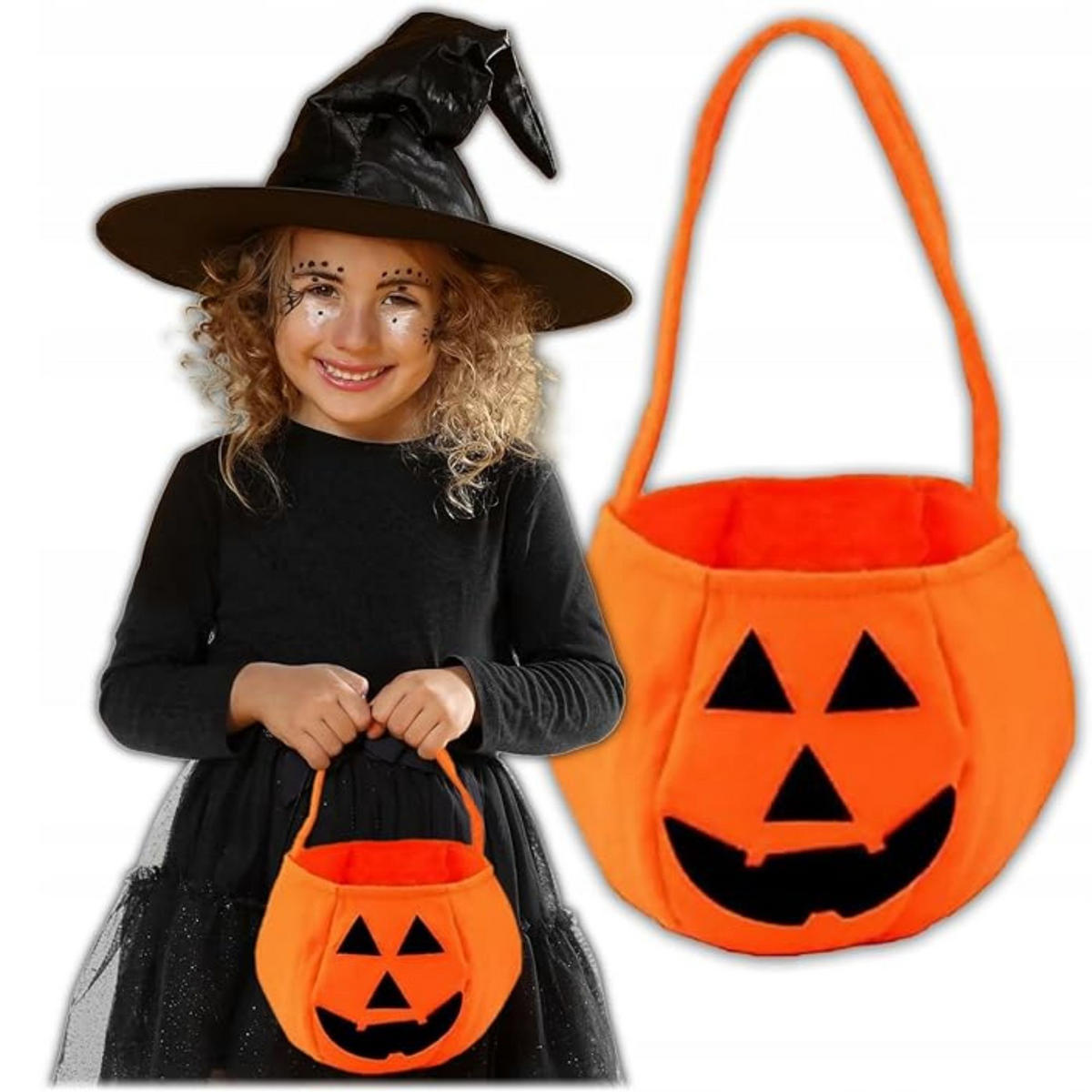 KÜRBIS TASCHE Halloween Deko - Orange, Textil (18/28/18cm) - KRUMAD