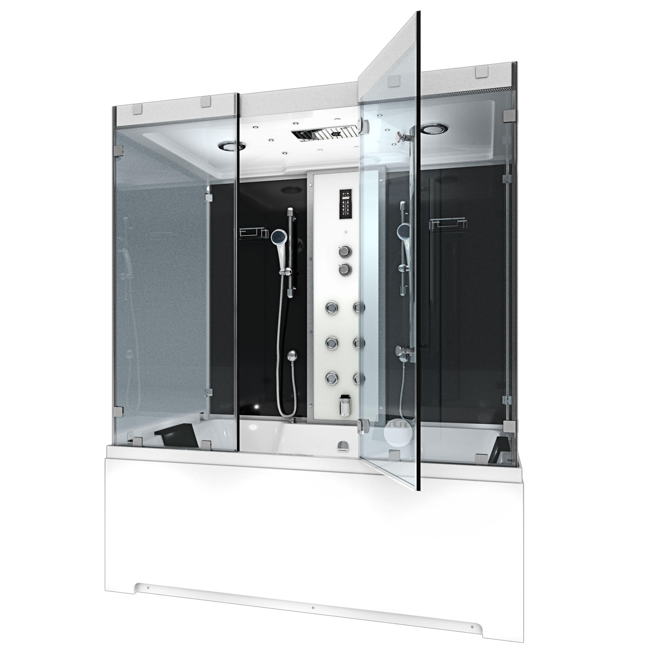 AcquaVapore by Sandra Jentho Badewanne Schwarz 100x228x180 cm