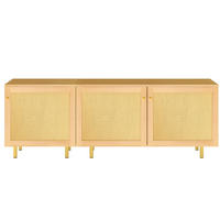 SIDEBOARD z MDF, 180/40/63 cm, přírodní, modulární se 3 dvířky - přírodní, kompozitní dřevo (180/63/40cm) - Modenvie