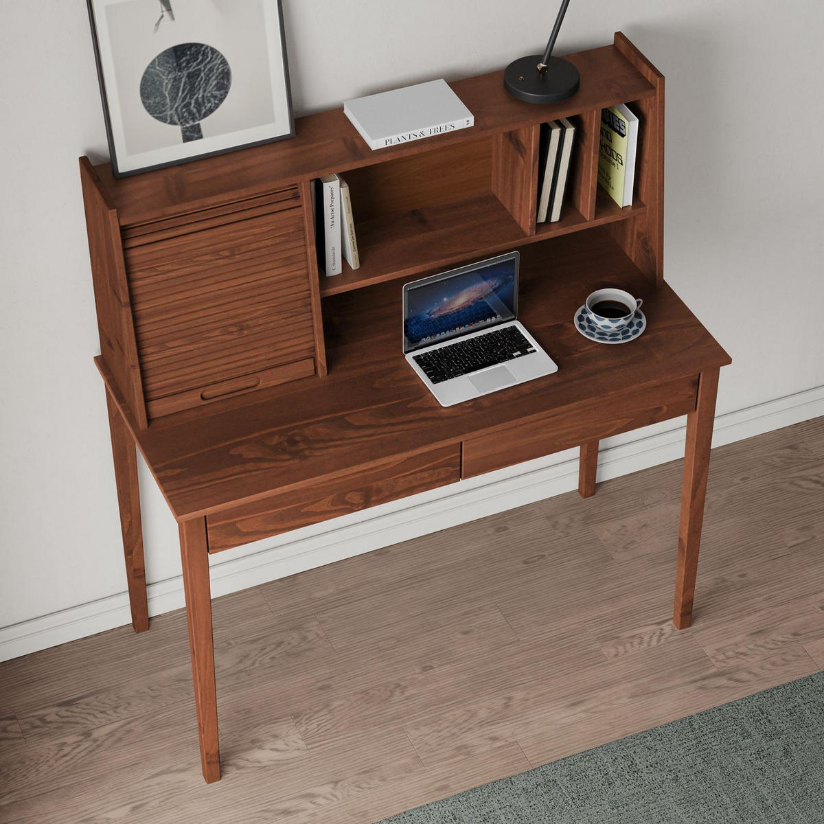 SCHREIBTISCH ALISA Kastanie - Kastanienfarben, Holz (54/114/122cm) - IDIMEX