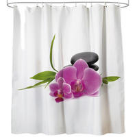 DUSCHVORHANG Wellness 180 x 200 cm - Violett, Textil (180/200cm) - Sanilo