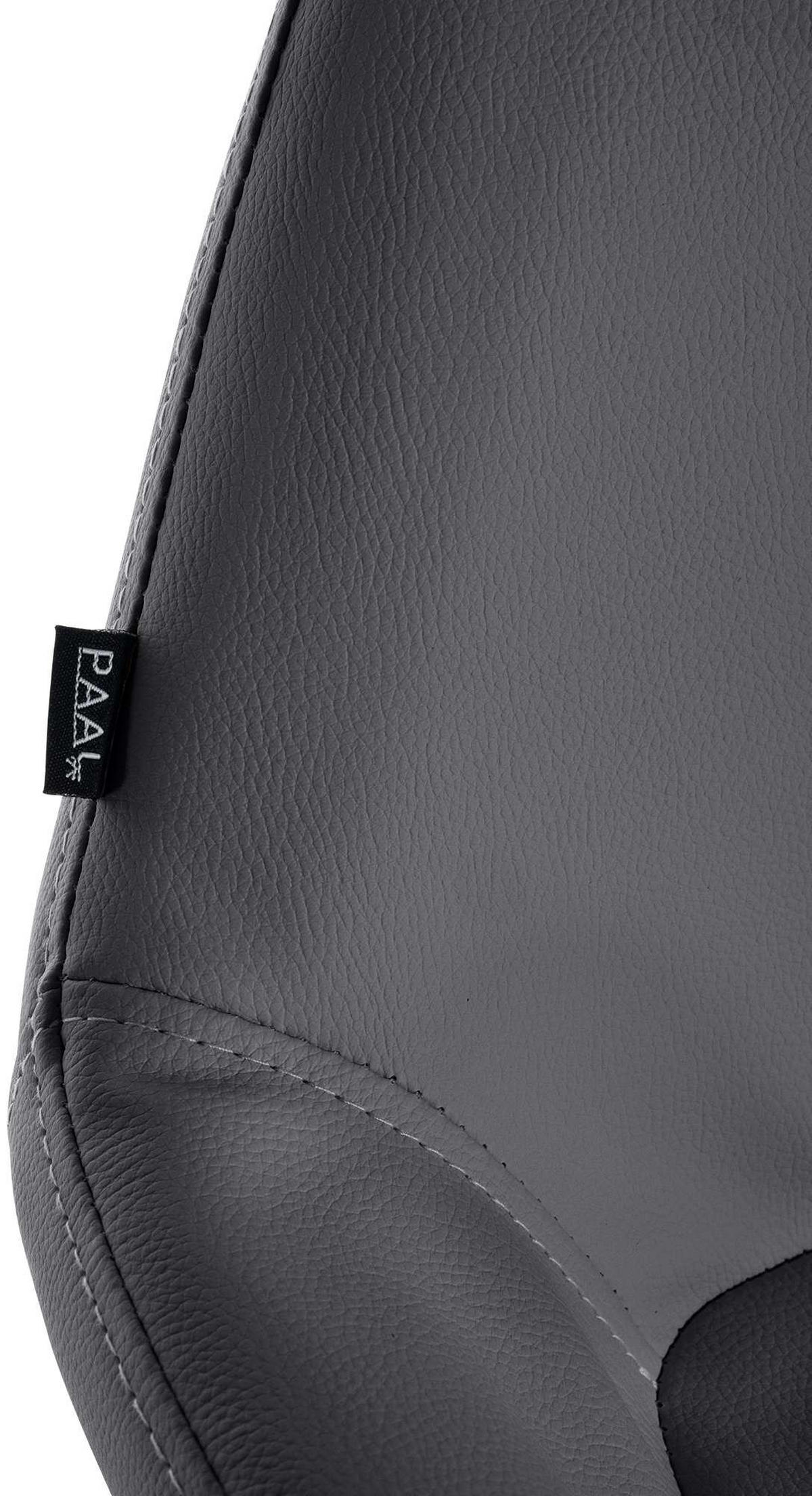 BARHOCKER Braga 89-109x51x52 cm schwarz - Schwarz, Leder (51/89/52cm) - furnicato