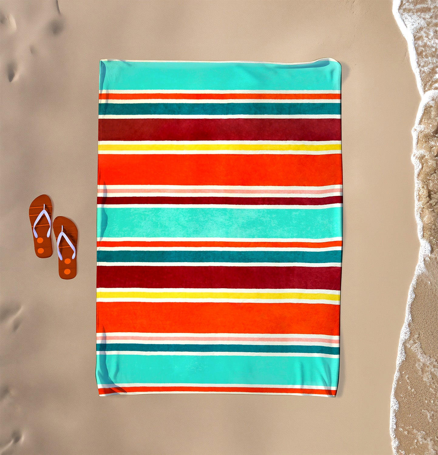 STRANDTUCH aus Veloursfrottee Jacquard Mehrfarbig 140x180 400g/m² - Malaga - Multicolor, Textil (140/180cm) - LE COMPTOIR DE LA PLAGE