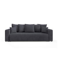 SCHLAFSOFA mit Bettkasten Schwarz - Schwarz, Textil (247/88/93cm) - Furnisell