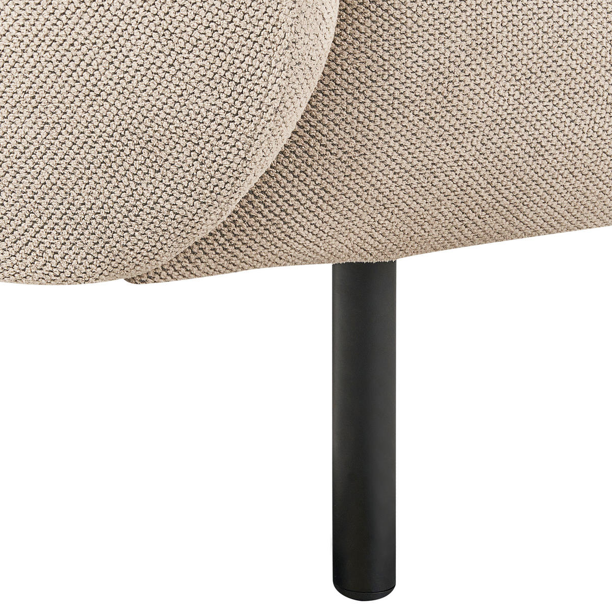 2-SITZER-SOFA Stoff taupe/schwarz Loen - Beige/Schwarz, Textil (155/79/70cm) - Beliani
