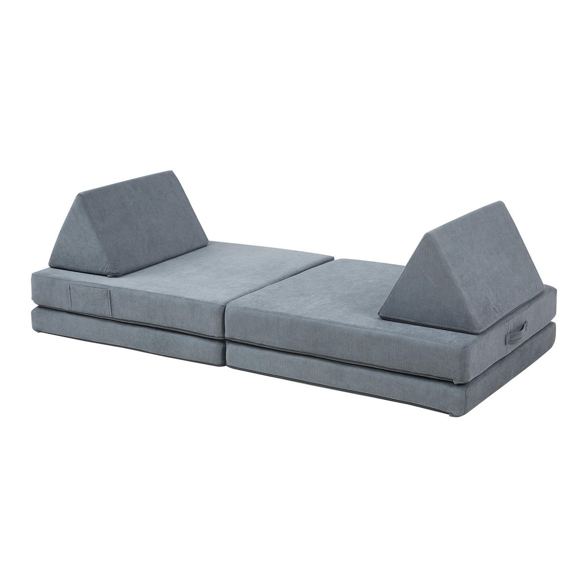HRAČKÁŘSKÁ SOFA Norhulta - šedá, textil (150/46/66cm) - [en.casa]