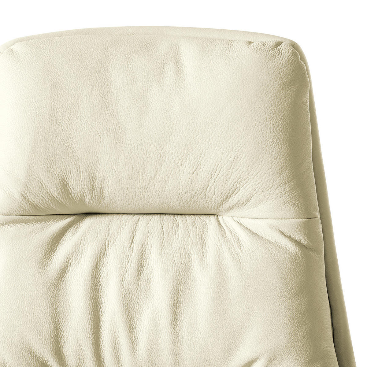 SESSEL mit Kreuzfuß - Schwarz/Weiß, Leder/Metall (83/95/97cm) - home24