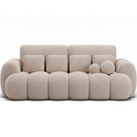 SOFA Elvento - Warmes beige (Calmora 18) - Sandfarben, Holzwerkstoff (256/105/119cm) - Möblo