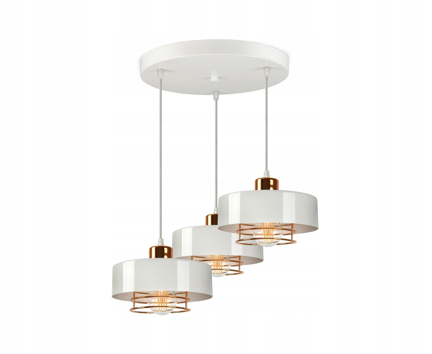 PENDELLEUCHTE EDISON - Goldfarben/Schwarz, Metall (40/40/70cm) - kiki design