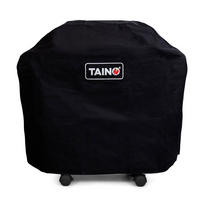 GRILLABDECKPLANE PLATINUM BLACK 2 Brenner - Schwarz, Textil (128/110/48cm) - TAINO