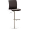 BARHOCKER Lederlook Braun - Edelstahlfarben/Braun, Textil/Metall (40/93/49cm) - CLP