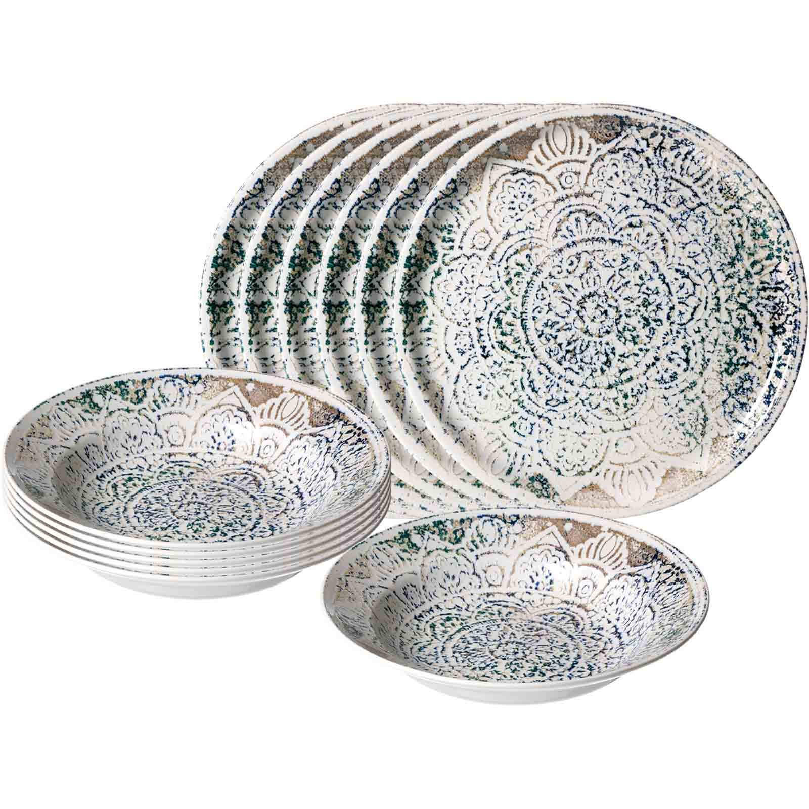 PIZZA- & PASTA-SET Luigi bunt 12er Set - Multicolor, Keramik (2/2/2cm) - Ritzenhoff Breker