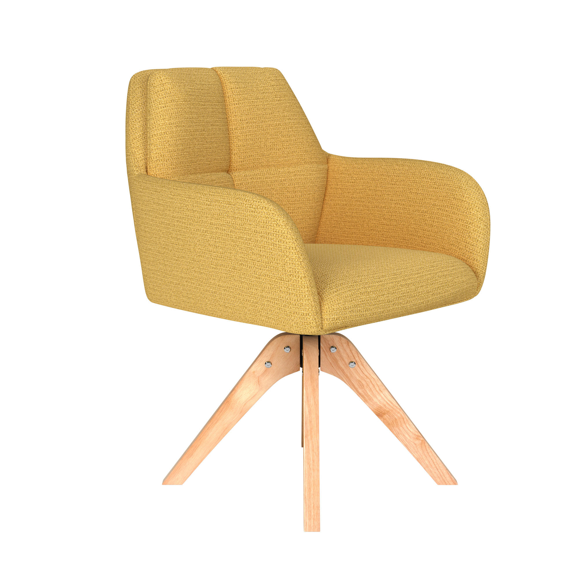 ESSZIMMERSTUHL Pete - Gelb - 62/63/85 cm - Gelb, Textil (63/85/62cm)