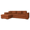 ECKSOFA Diana, Seite: Links - Dunkelorange, Holz/Textil (280/160cm) - MIRJAN24