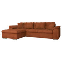 ECKSOFA Diana, Seite: Links - Dunkelorange, Holz/Textil (280/160cm) - MIRJAN24