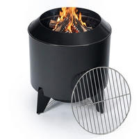 FEUERSCHALE - Schwarz, Metall (52/45.5/52cm) - Relaxdays