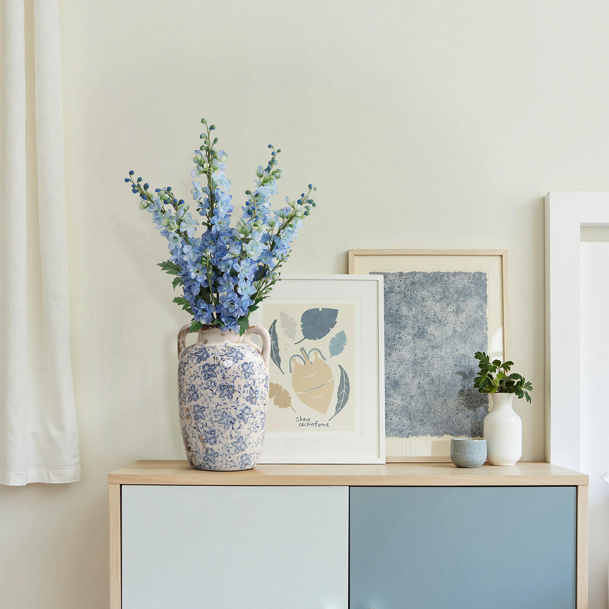 Thumbnail - Hometopia Vase, Weiß, Keramik, Rund, 29 cm, Dekoration, Vasen, Keramikvasen