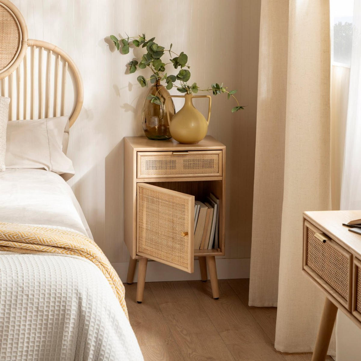 NACHTTISCH 2 SCHUBLADEN Mapi Natürlich 42 cm x 71 cm - Naturfarben, Holzwerkstoff (42/71/35cm)