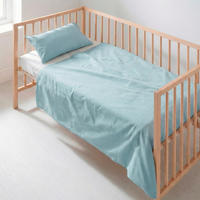 BETTWÄSCHE 2er-Set teiliges basic 120x180 cm (kinderbett) blau - Blau, Textil (120/180cm) - Happy Friday