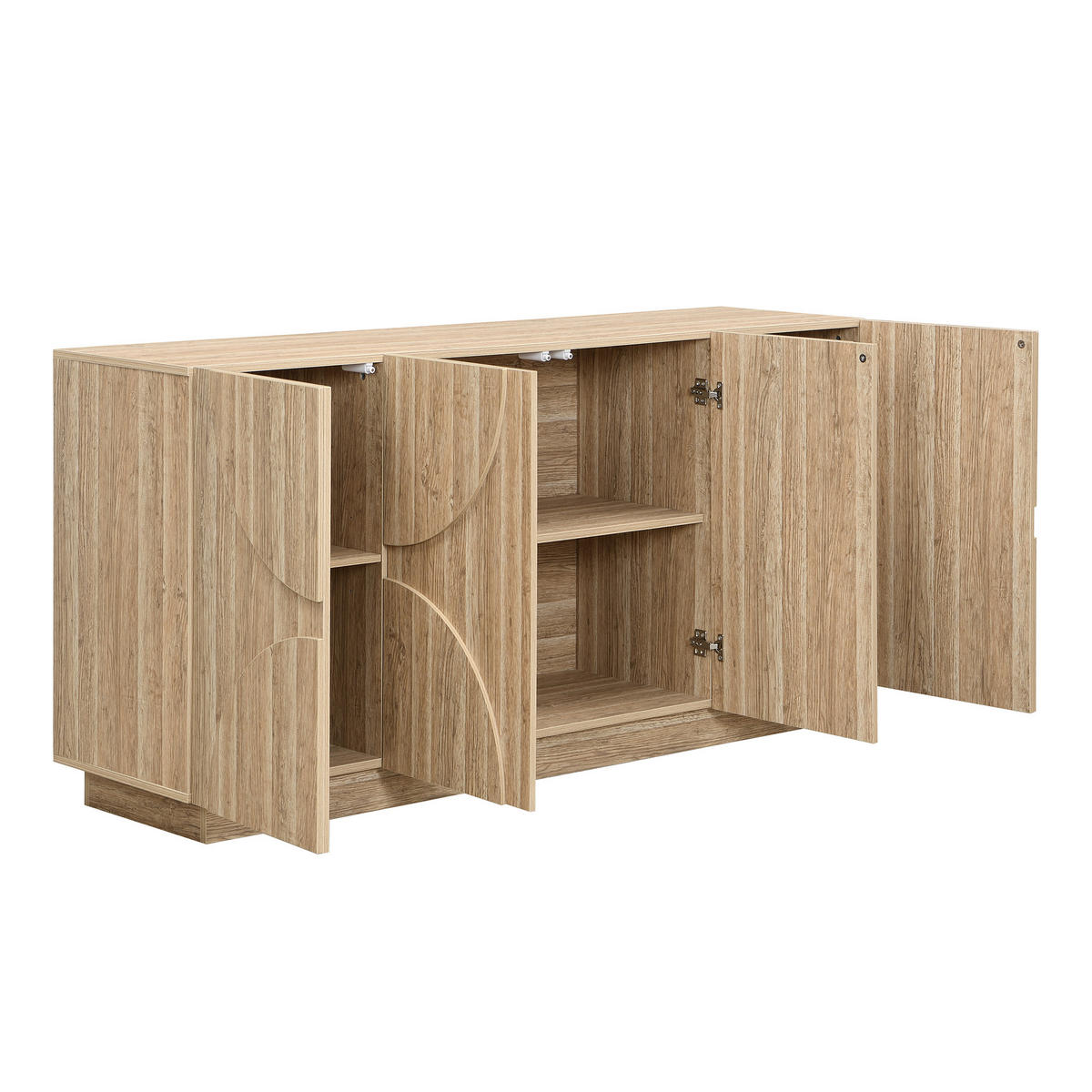 SIDEBOARD Natur 160/40/80 cm - Naturfarben, Holzwerkstoff (160/80/40cm) - PANGIVO