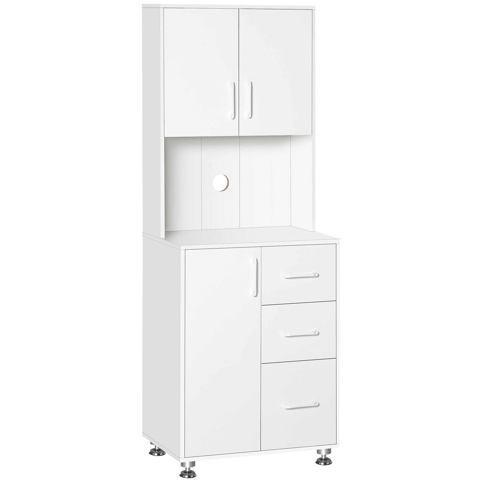 HIGHBOARD DE-11283 2 Türen Weiß - Weiß, Holzwerkstoff (40/160/60cm) - ComfortXL