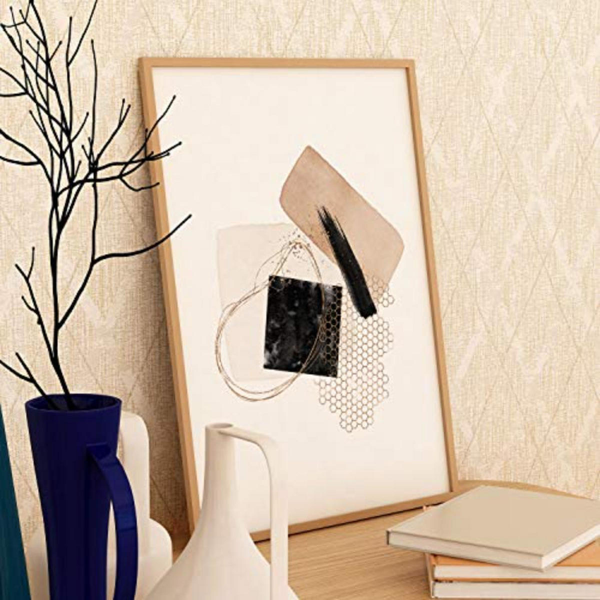 POSTER Set mit 4 Abstrakte Formen und Figuren Braun A3 Rahmenlos - Klar, Papier (29.7/3cm) - Nacnic