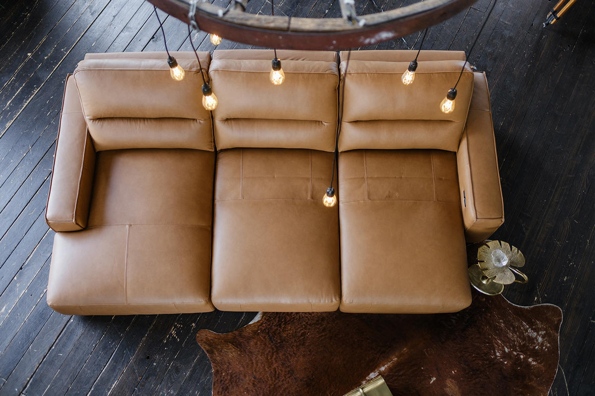 BIGSOFA DORI Braun Leder - Dunkelbraun/Schwarz, Leder/Kunststoff (288/92/164cm) - KAWOLA