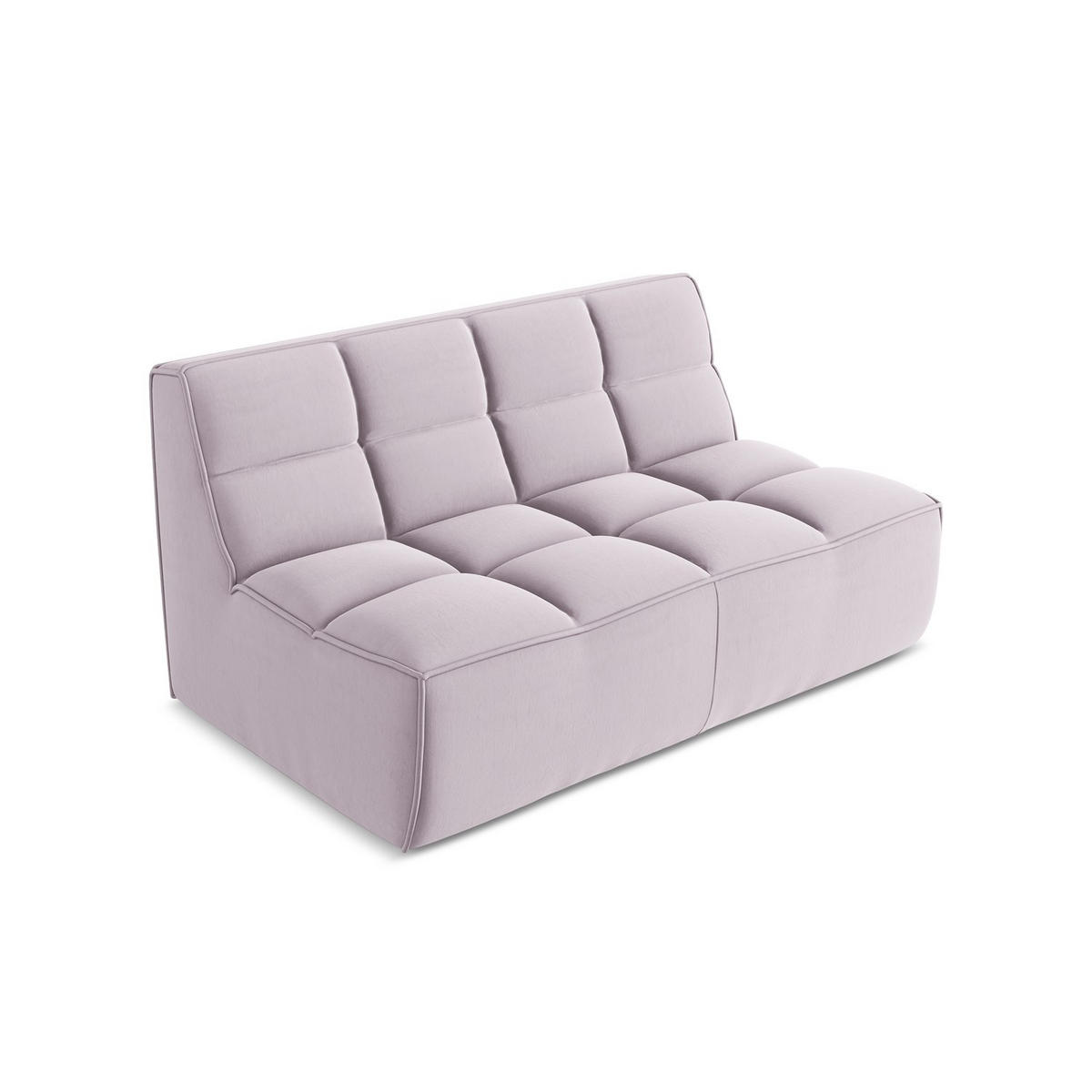 2-SITZER-SOFA Samt Stoff Violett - Lila/Flieder, Kunststoff/Textil (160/75/93cm) - LaMiaSofa
