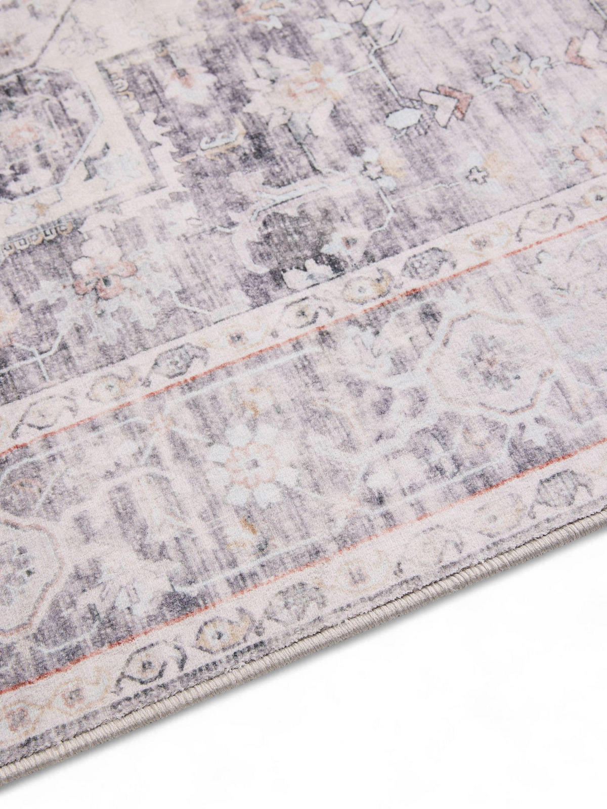 VINTAGE-LÄUFER Miray waschbar 80/240 cm - Grau, Kunststoff (80/240cm) - benuta Nest