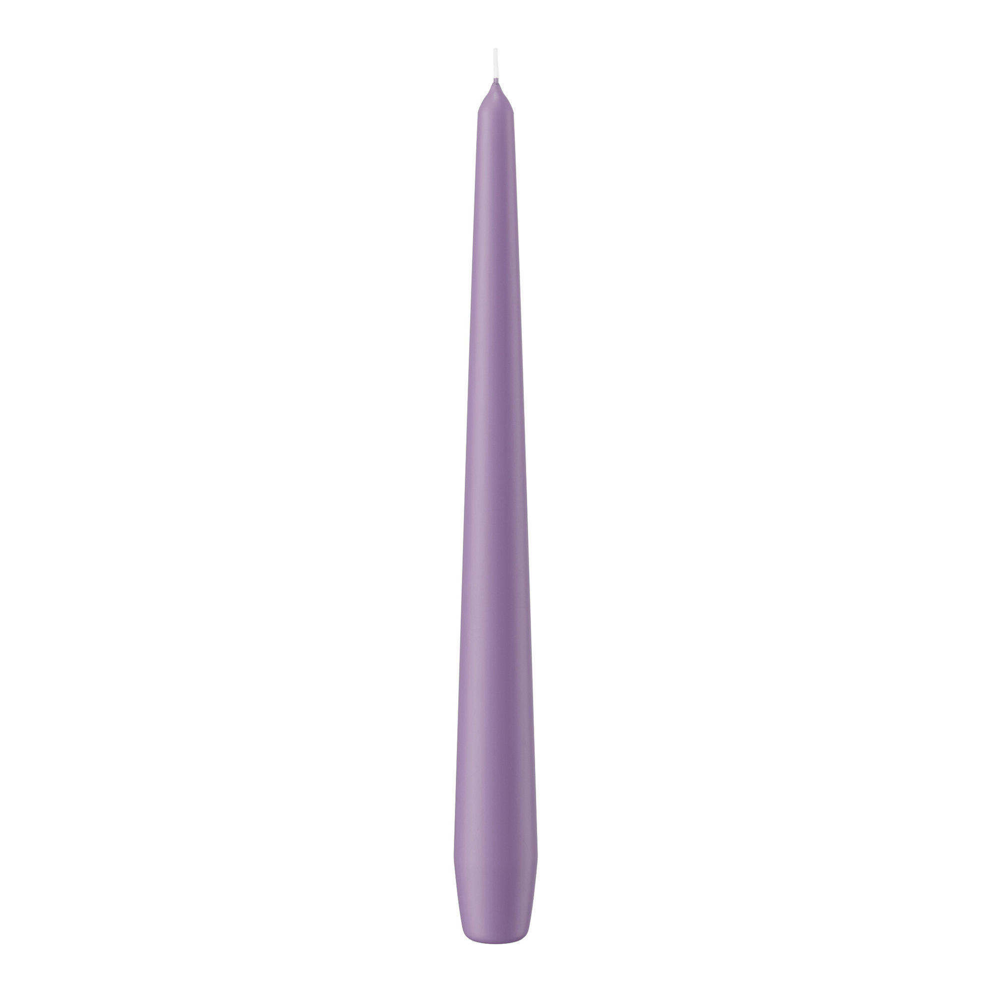 SPITZKERZEN (konische Kerzen) Mauve Lila 250 x Ø 25 mm, 12 Stück - Mauve, Paraffin (2.5/25/25cm) - Wiedemann Kerzen