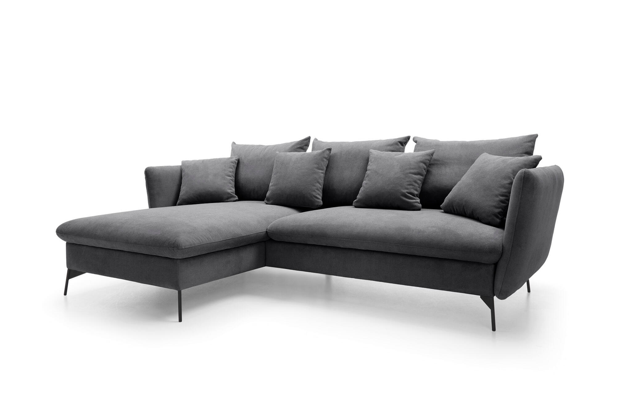 ECKSOFA VITON Grau 258x167x91 cm - Grau, Textil (258/167cm) - FURNLUX